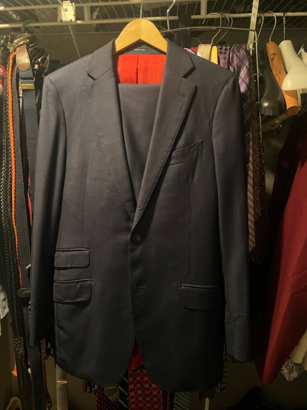 Suitsupply Navy Blazer with Red Lining